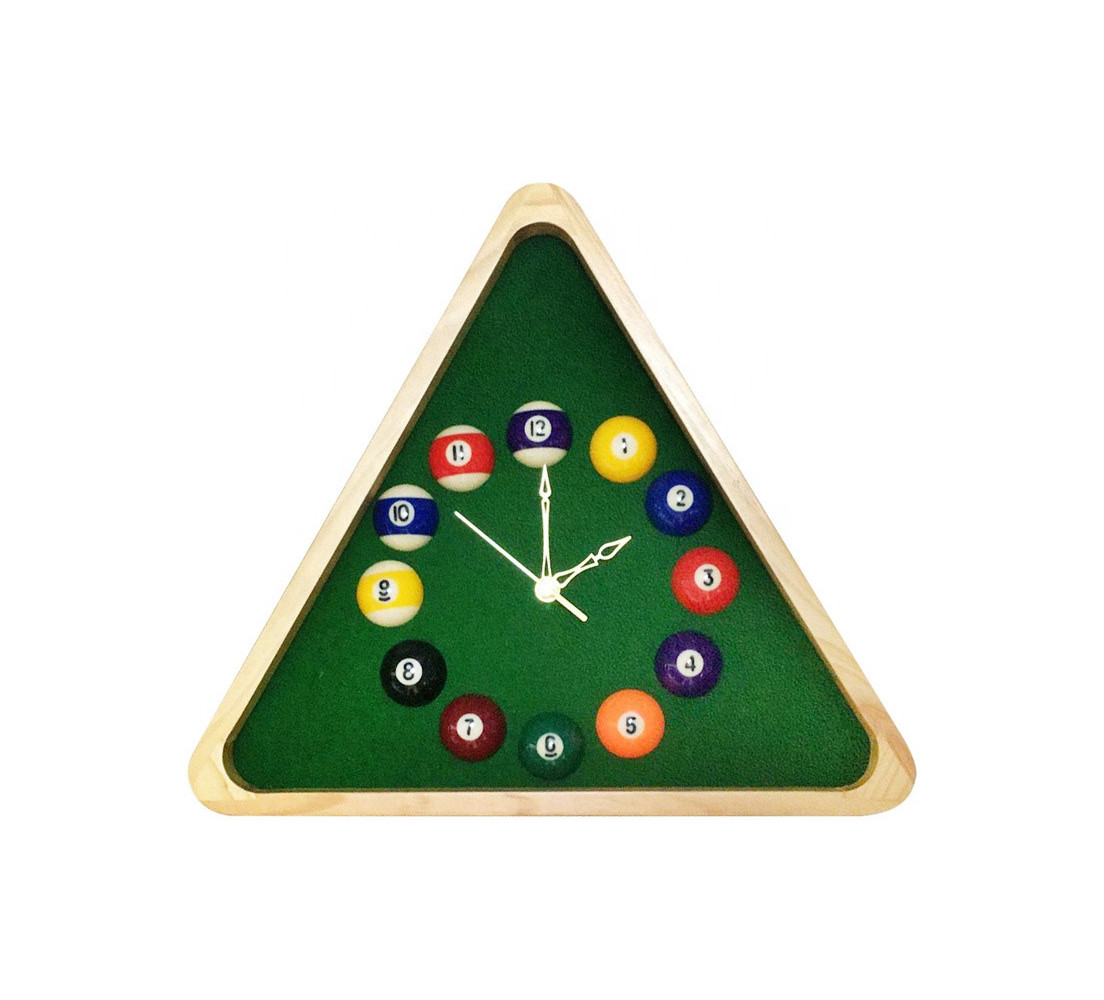 Horloge Murale Billard Triangulaire